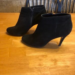 Aldo black velvet booties
